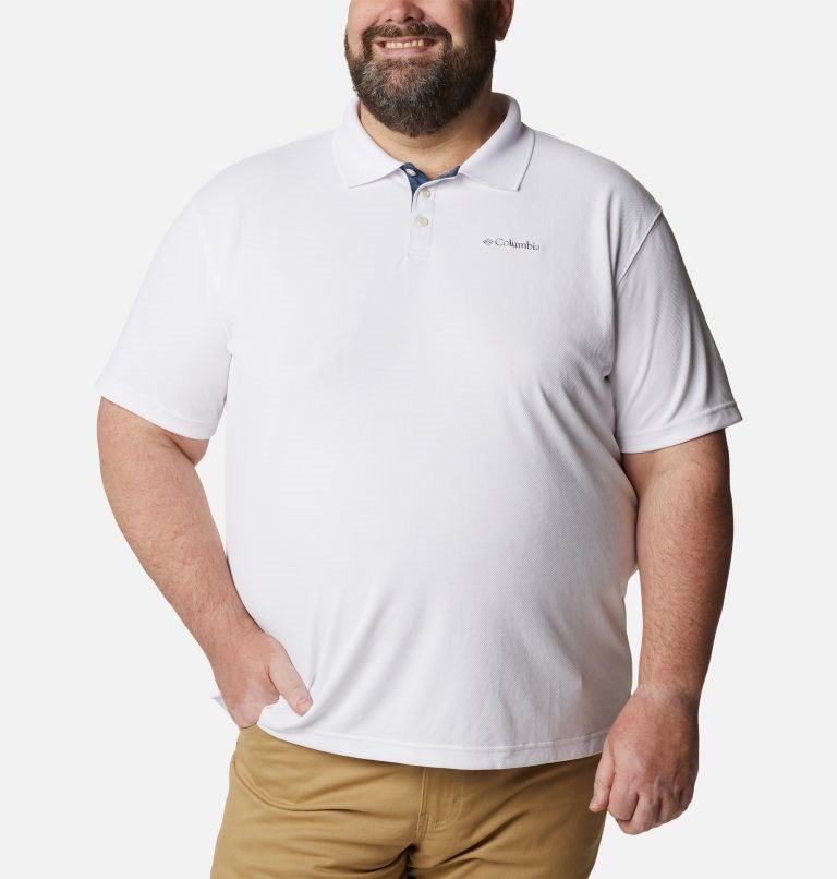 Tricouri Polo Columbia Utilizer Barbati Albi | Plus Size OW9Z018SQ